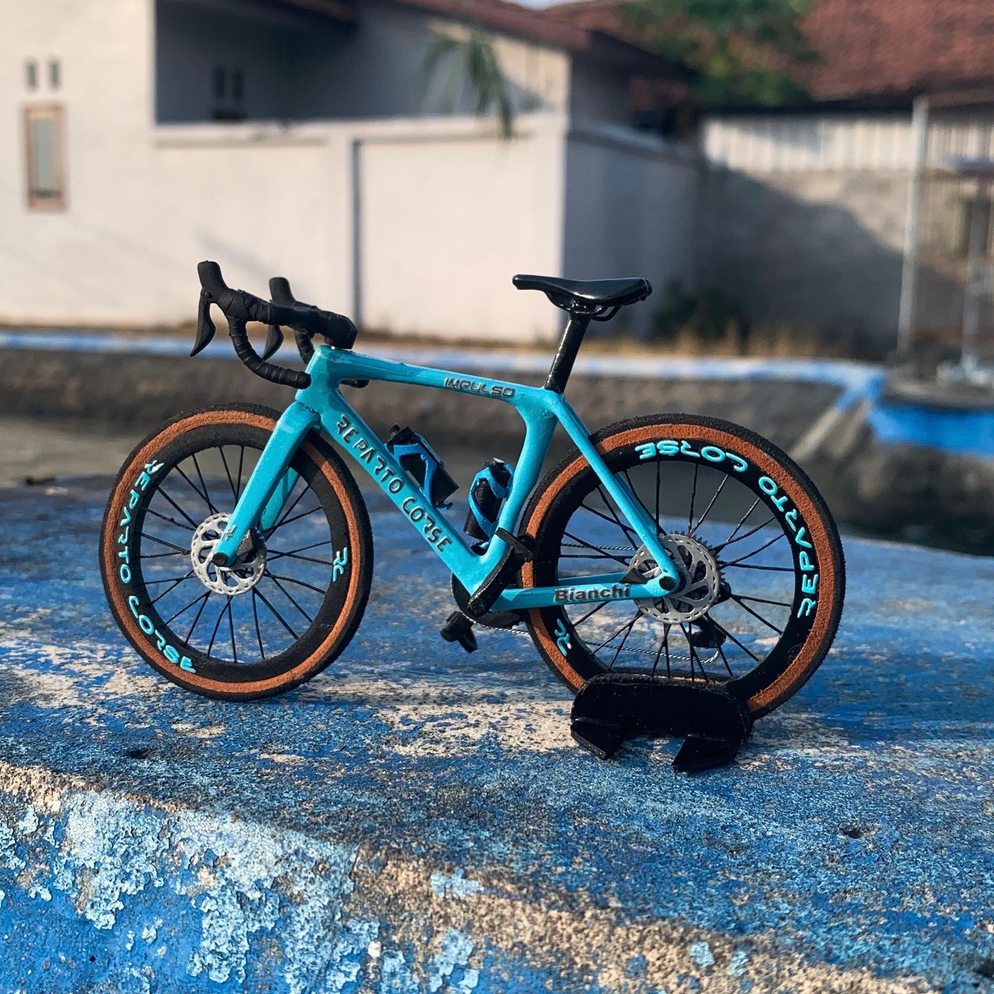 BIANCHI REPARTO CORSE - Handmade Miniature Bicycle
