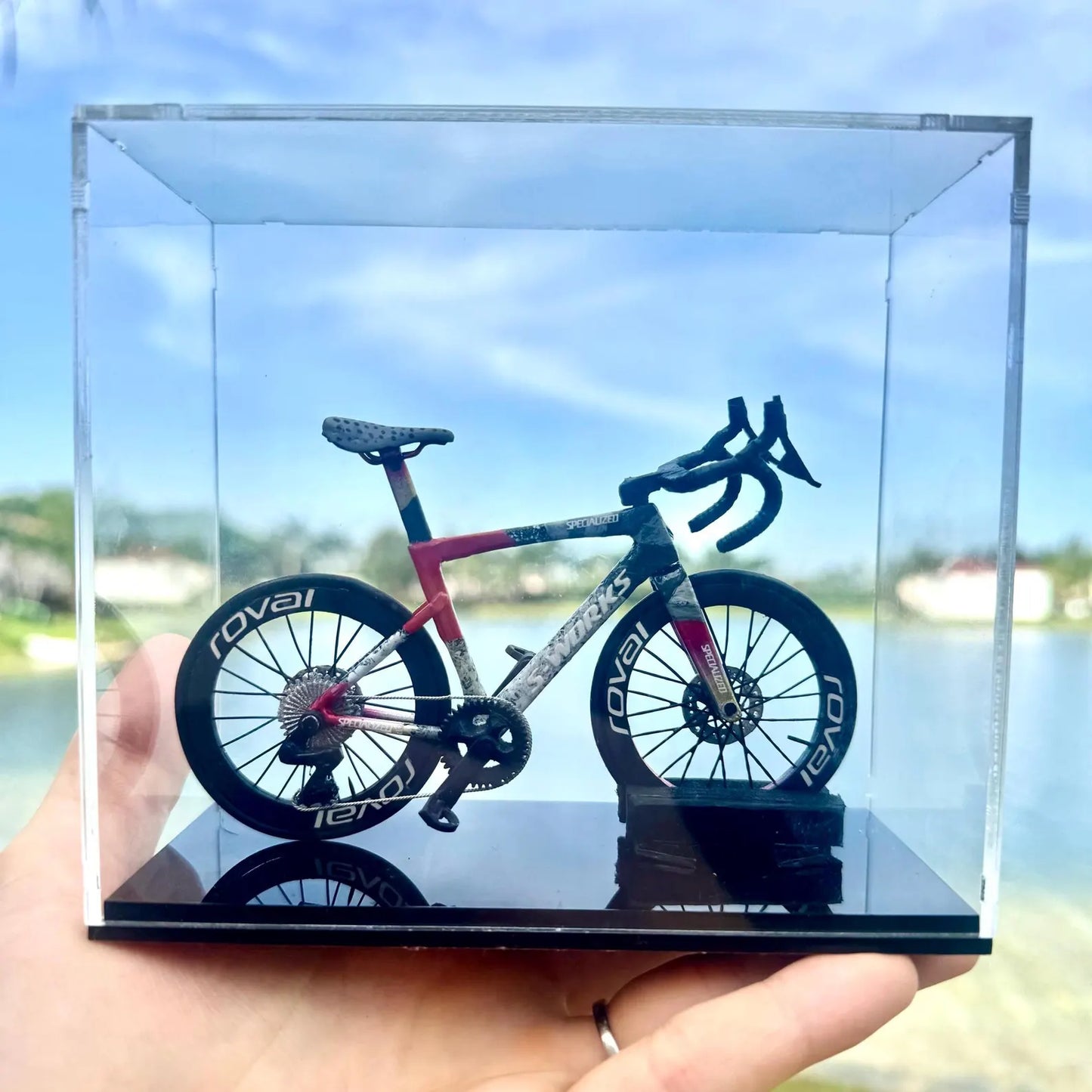 S-WORKS TARMAC SL8 - Handmade Miniature Bicycle White