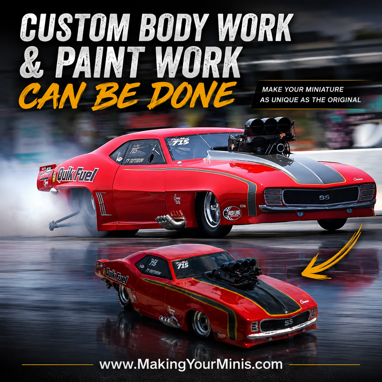 Custom Miniature RaceCar Replica