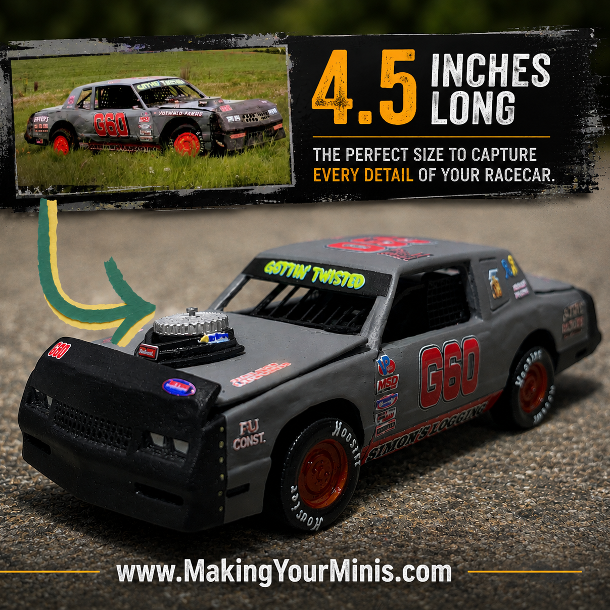 Custom Miniature RaceCar Replica