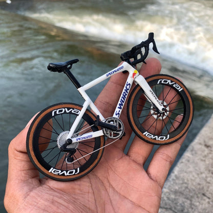 S-WORKS TARMAC SL8 - Handmade Miniature Bicycle Red and Silver
