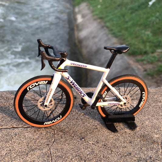 S-WORKS TARMAC SL8 - Handmade Miniature Bicycle White