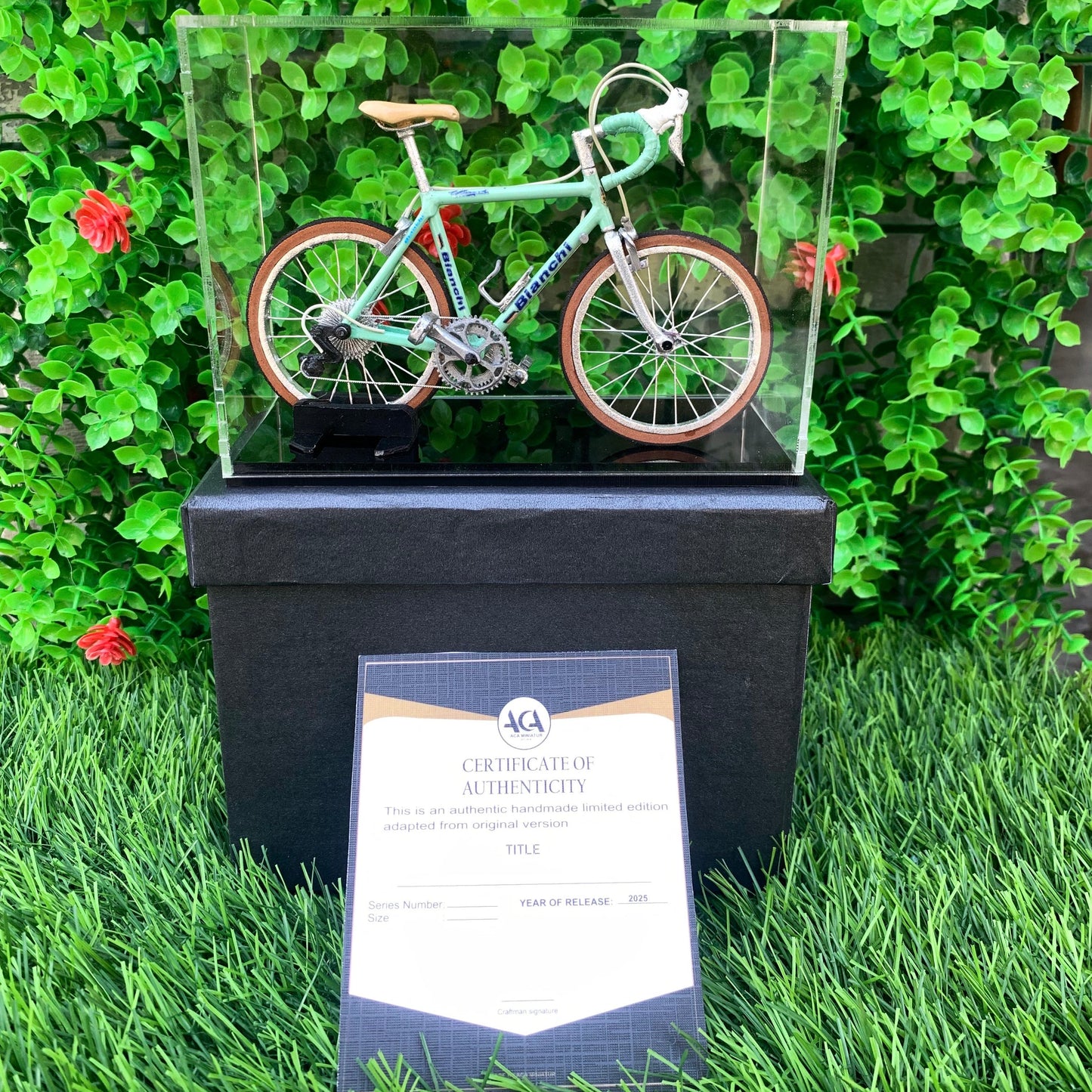 BIANCHI VINTAGE - Handmade Miniature Bicycle