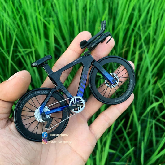 TREK SPEED CONCEPT - Handmade Miniature Bicycle Blue and Black