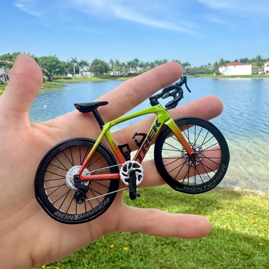 TREK EMONDA - Handmade Miniature Bicycle Yellow and Orange