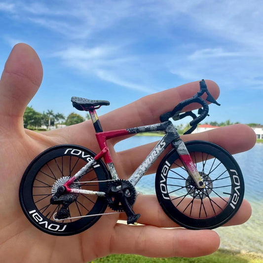 S-WORKS TARMAC SL8 - Handmade Miniature Bicycle Red and Silver